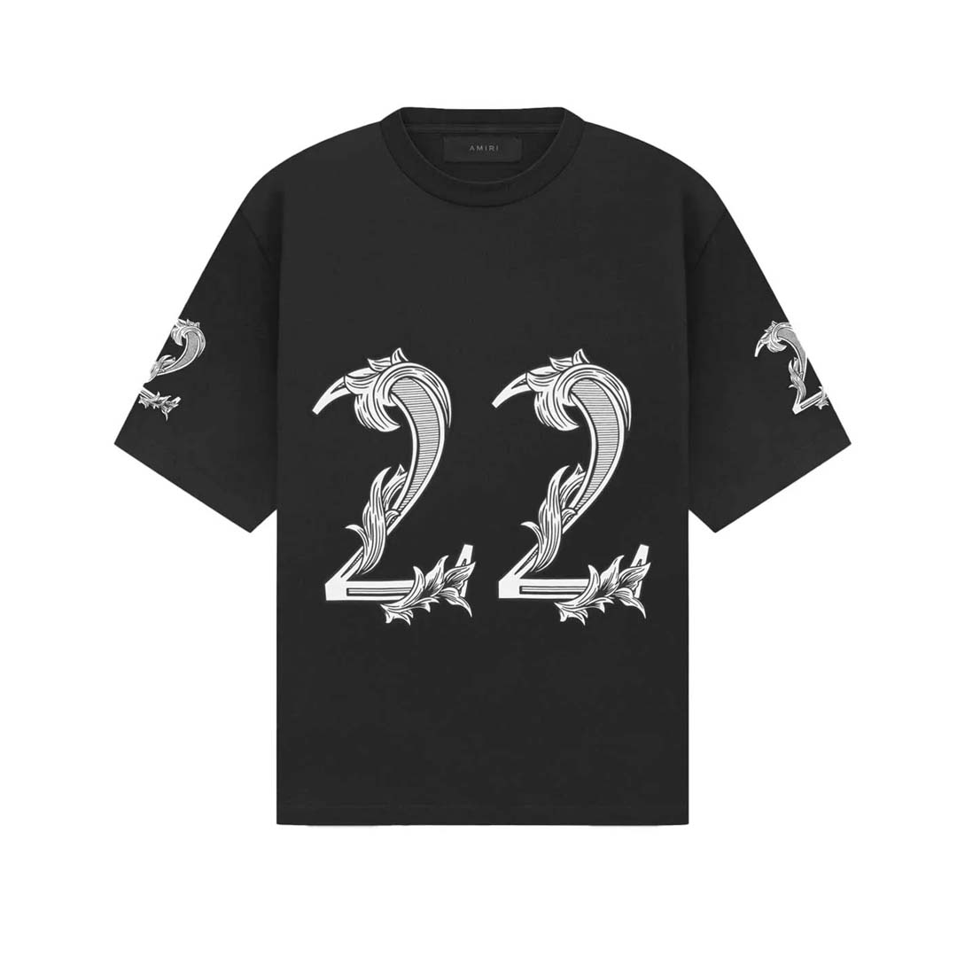 Amiri Oversized 22 Tee Black