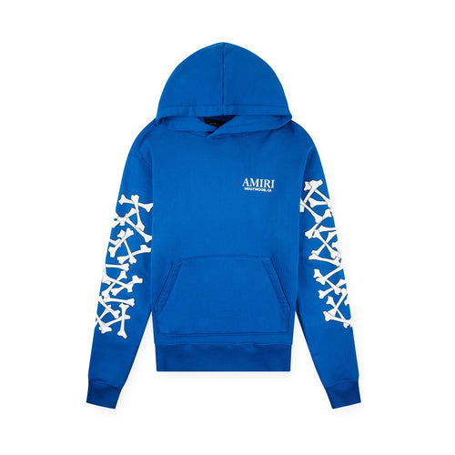 Amiri Bones Stacked Hoodie Blue