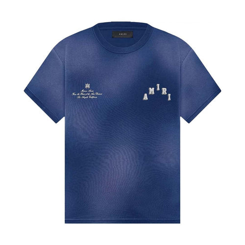Amiri Collegiate Tee Navy Blue