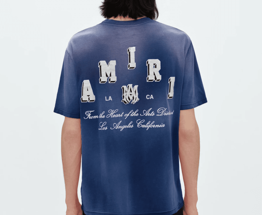 Amiri Collegiate Tee Navy Blue