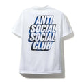 Anti Social Social Club Blocked Plaid White Blue Tee