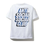 Anti Social Social Club Blocked Plaid White Blue Tee