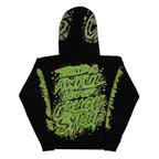 Awful Lot of Cough Syrup Airbrush Hoodie Black Green