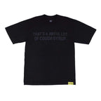 Awful Lot of Cough Syrup Black Tonal Spell Out Tee