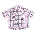 Awful Lot of Cough Syrup Distressed Pink Flannel