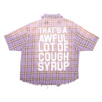 Awful Lot of Cough Syrup Distressed Purple Flannel