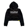 Awful Lot of Cough Syrup Women's Very Cropped Black Zip Up Hoodie