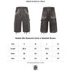 Birth of Royal Child Redial Diamond Shorts Brown