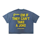 Bottega Desires Fuck Em Navy Yellow Tee