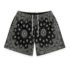Bravest Studios Paisley Two Tone Black Mesh Shorts