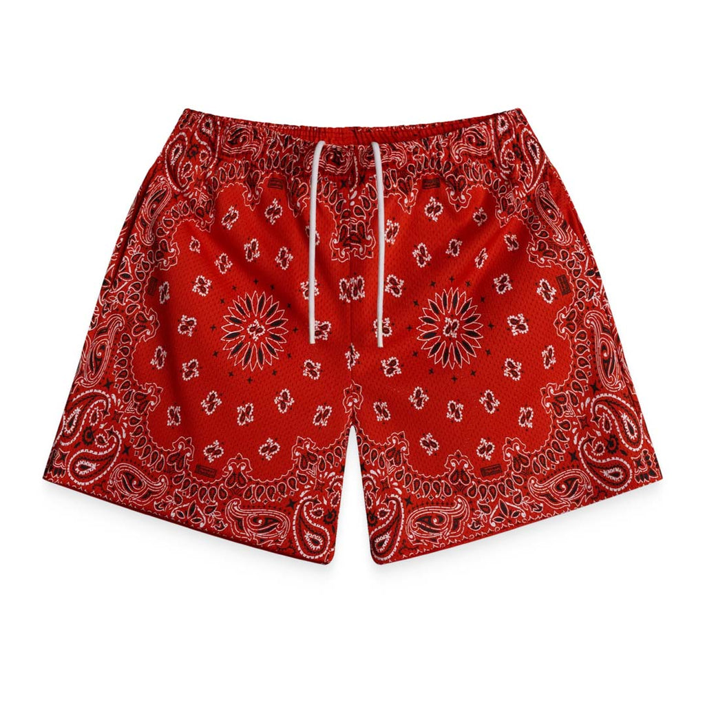 Bravest Studios Paisley Two Tone Red Mesh Shorts