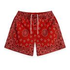 Bravest Studios Paisley Two Tone Red Mesh Shorts
