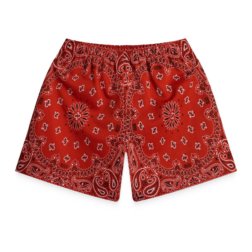 Bravest Studios Paisley Two Tone Red Mesh Shorts