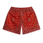 Bravest Studios Paisley Two Tone Red Mesh Shorts