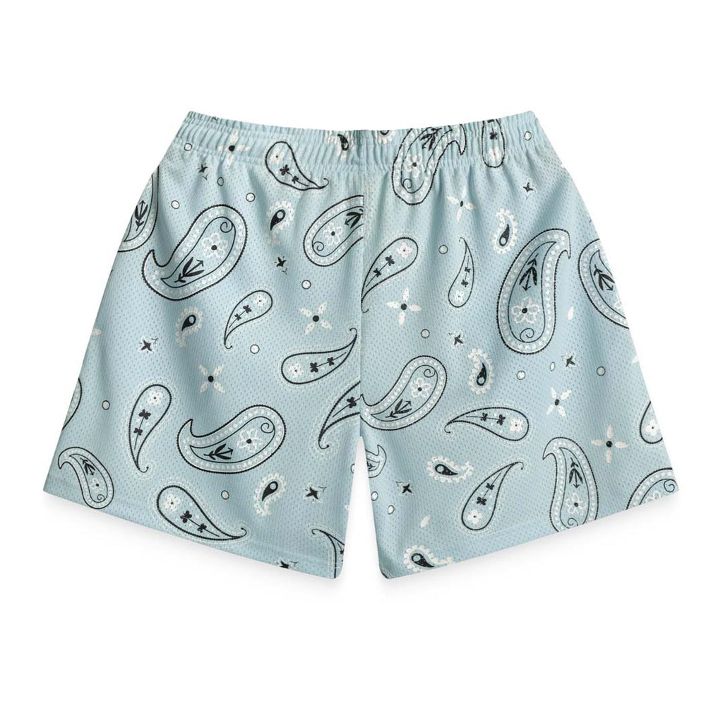 Bravest Studios Sky Paisley V3 Light Blue Mesh Shorts
