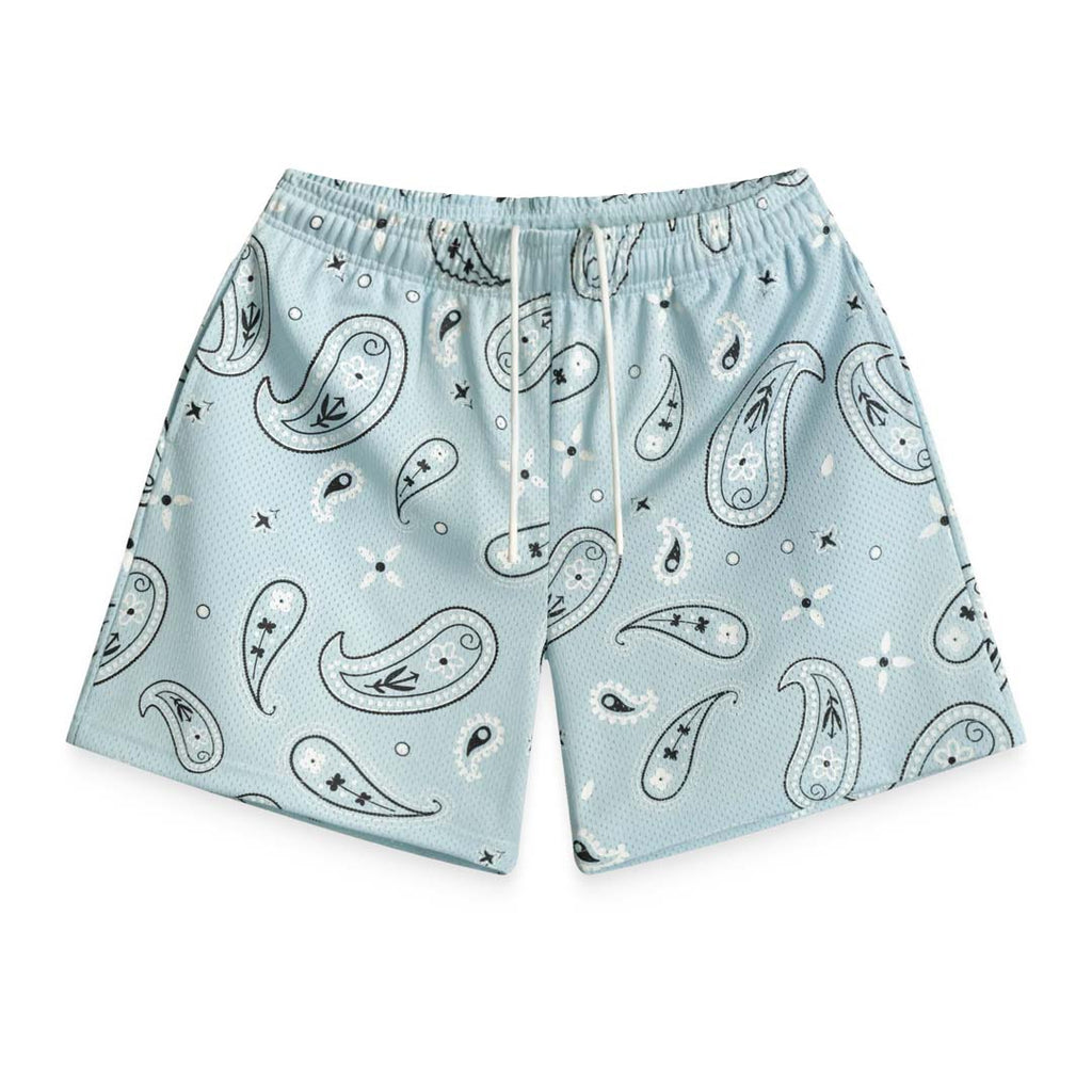 Bravest Studios Sky Paisley V3 Light Blue Mesh Shorts