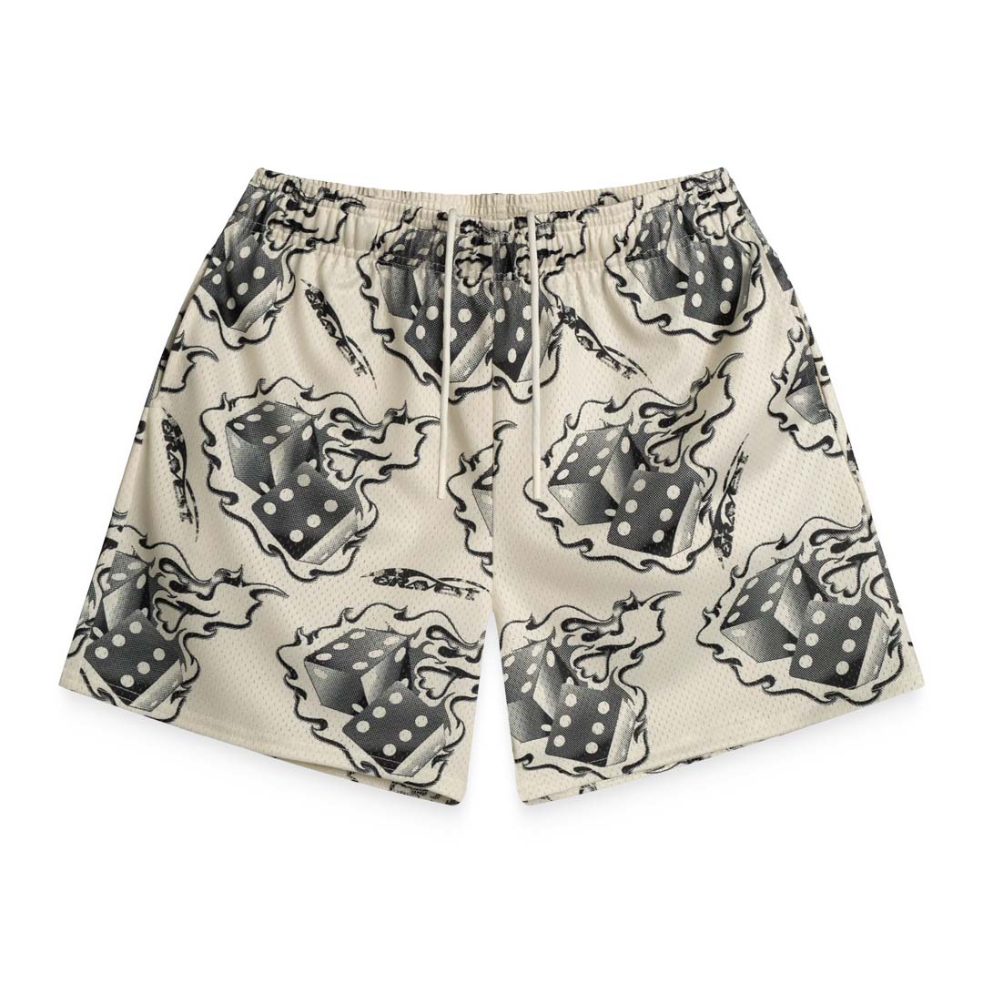 Bravest Studios Cream Dice Shorts