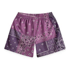 Bravest Studios Patchwork Paisley Shorts Purple