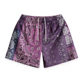 Bravest Studios Patchwork Paisley Shorts Purple