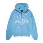 Broken Planet Heather Light Blue Zip Up Hoodie