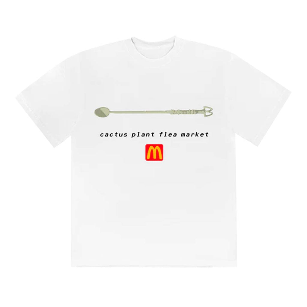 Cactus Plant Flea Market x McDonald's Coffee Stirrer Tee White