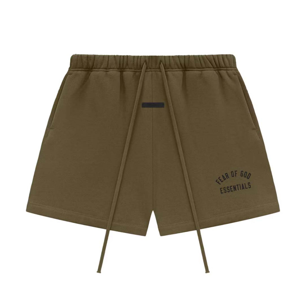 Essentials Fear of God Soccer Shorts Olive