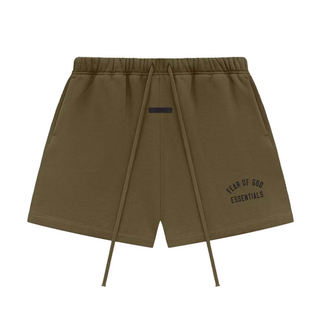 Essentials Fear of God Soccer Shorts Olive