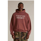 Fear of God Essentials Crimson Heavy Fleece Hoodie