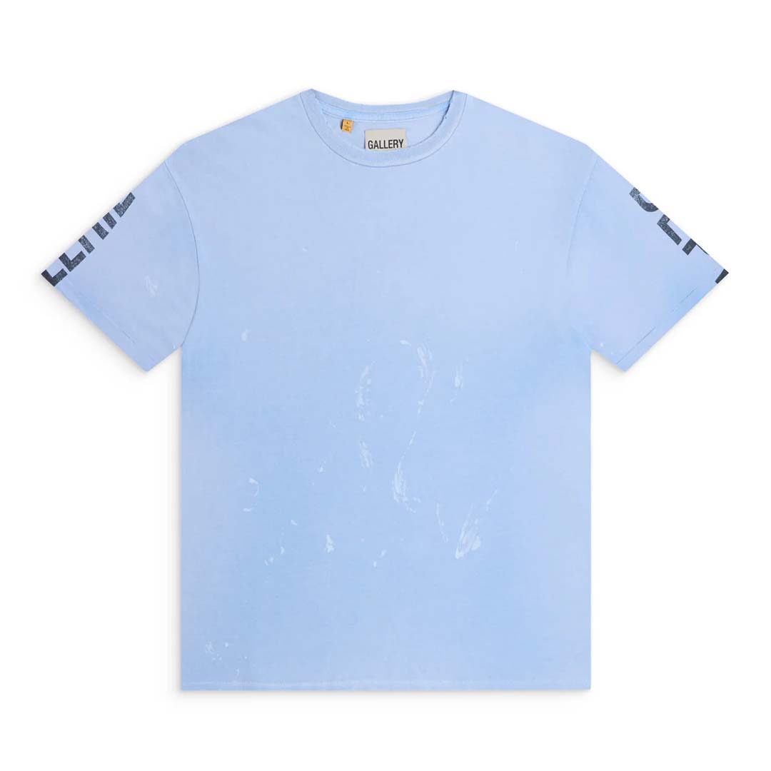 Gallery Dept. Painted French Light Blue Black Tee