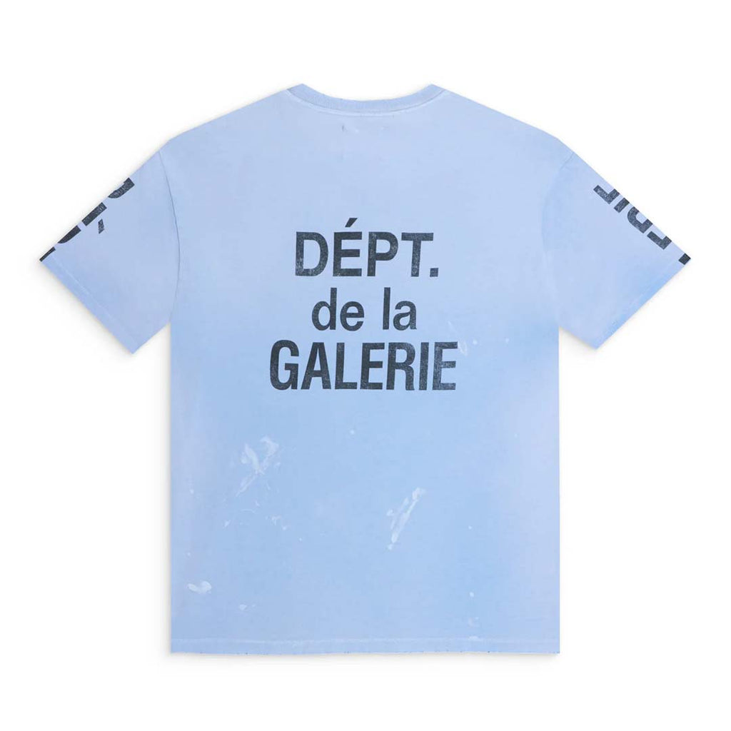 Gallery Dept. Painted French Light Blue Black Tee