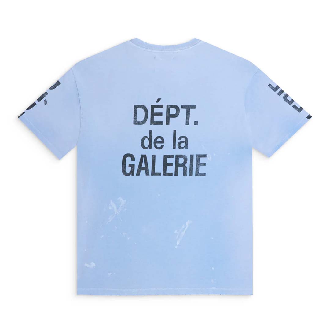 Gallery Dept. Painted French Light Blue Black Tee