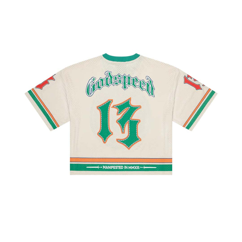 Godspeed First Down Jersey Bone Teal Orange