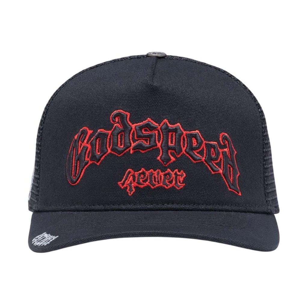 Godspeed Forever Trucker Hat Black Red